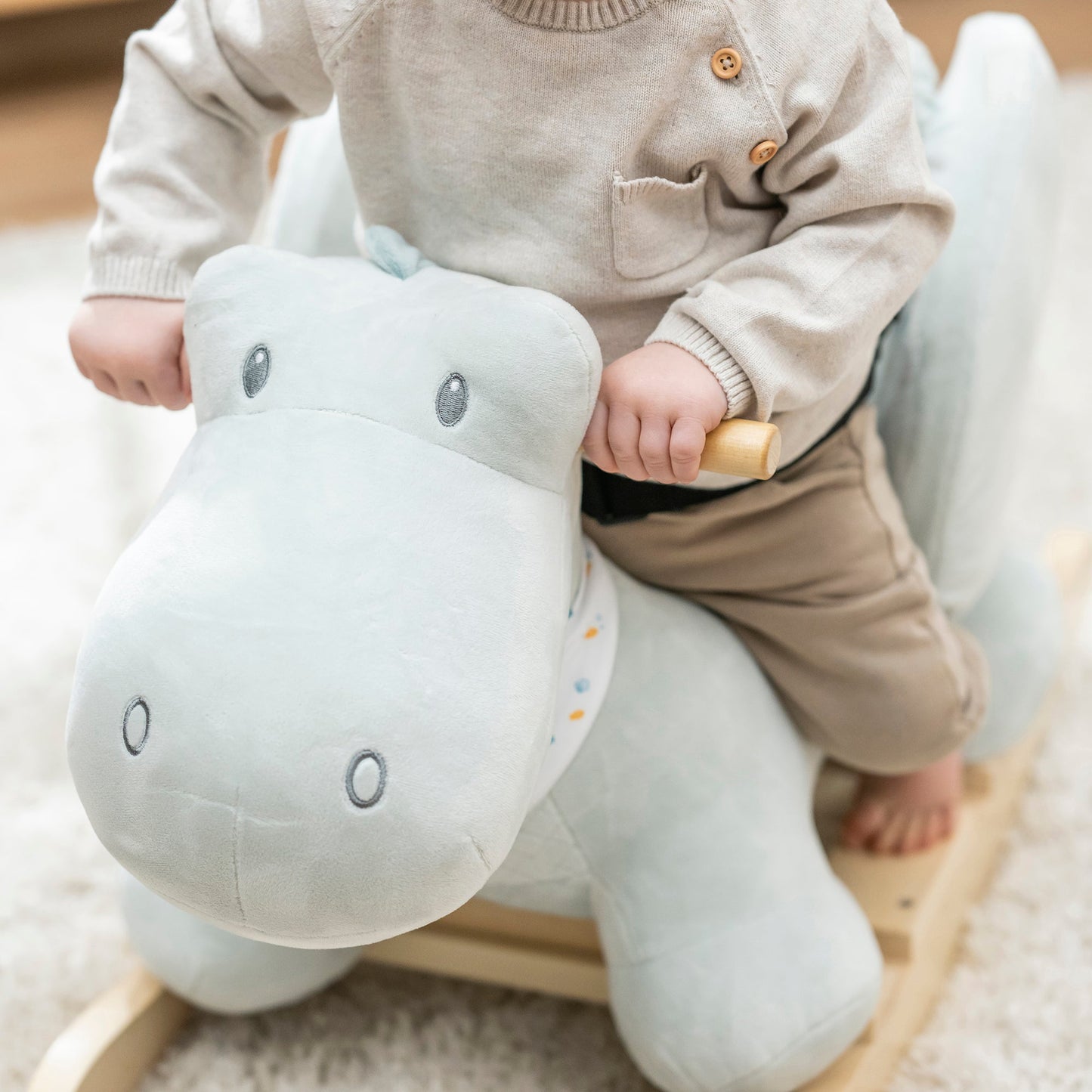 Nattou Rocking Toy Crocodile Romeo 60x30x45 cm Light Green