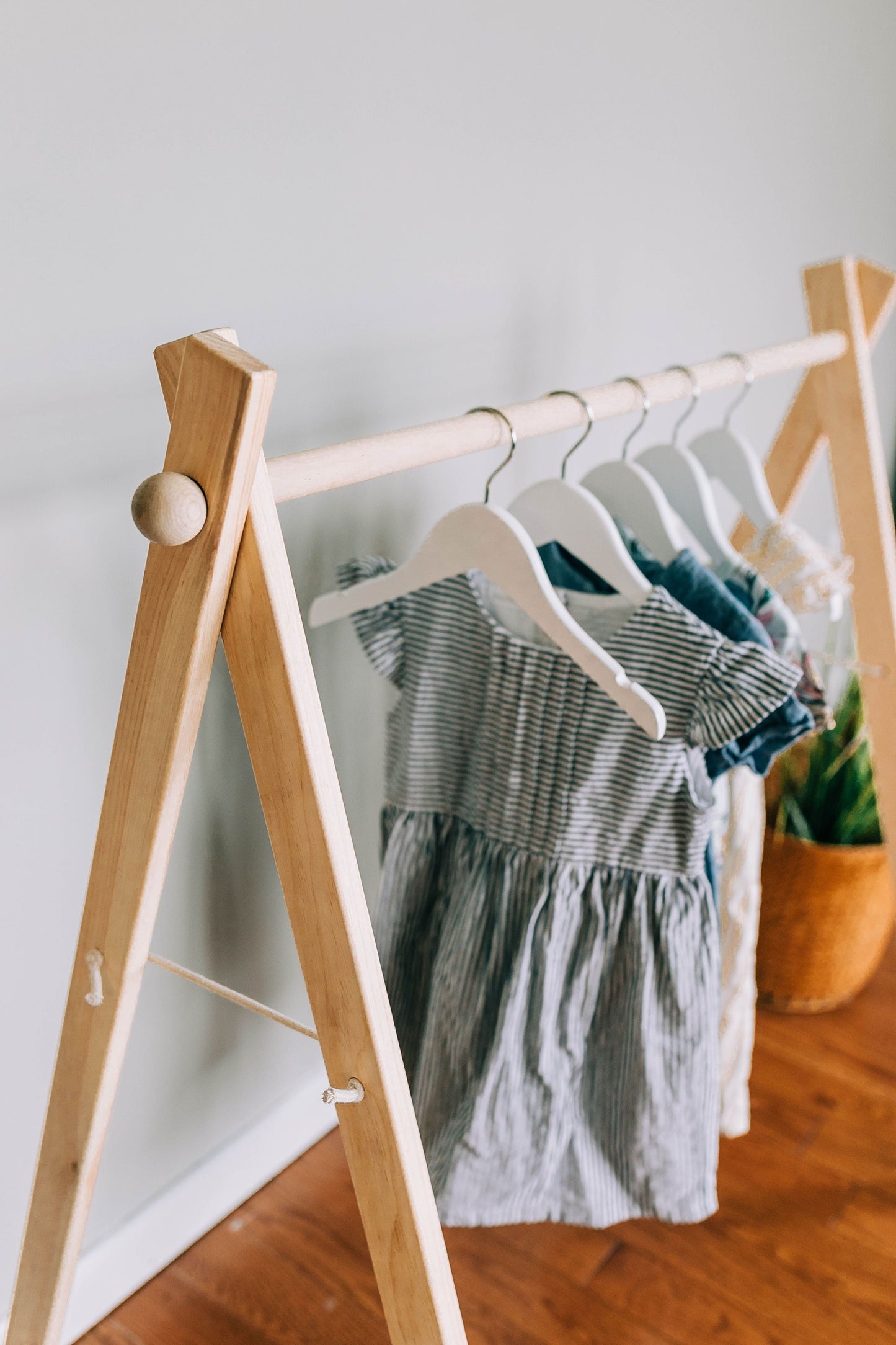 DISCOUNTED/flawed Wooden Clothing Rack