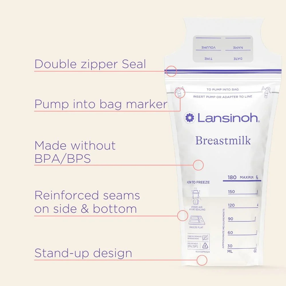 Lansinoh Breastmilk Storage Bags - 6oz