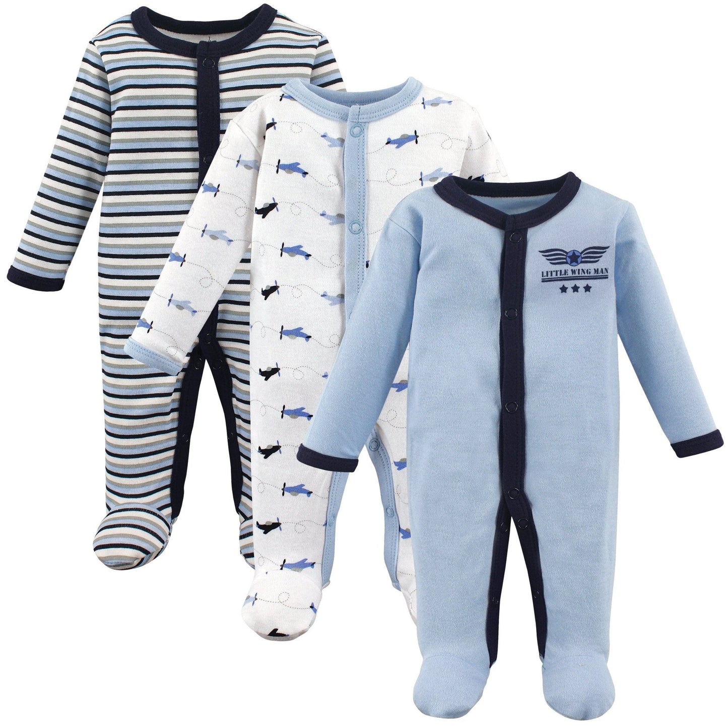 Luvable Friends Cotton Preemie Sleep & Play 3 Pack