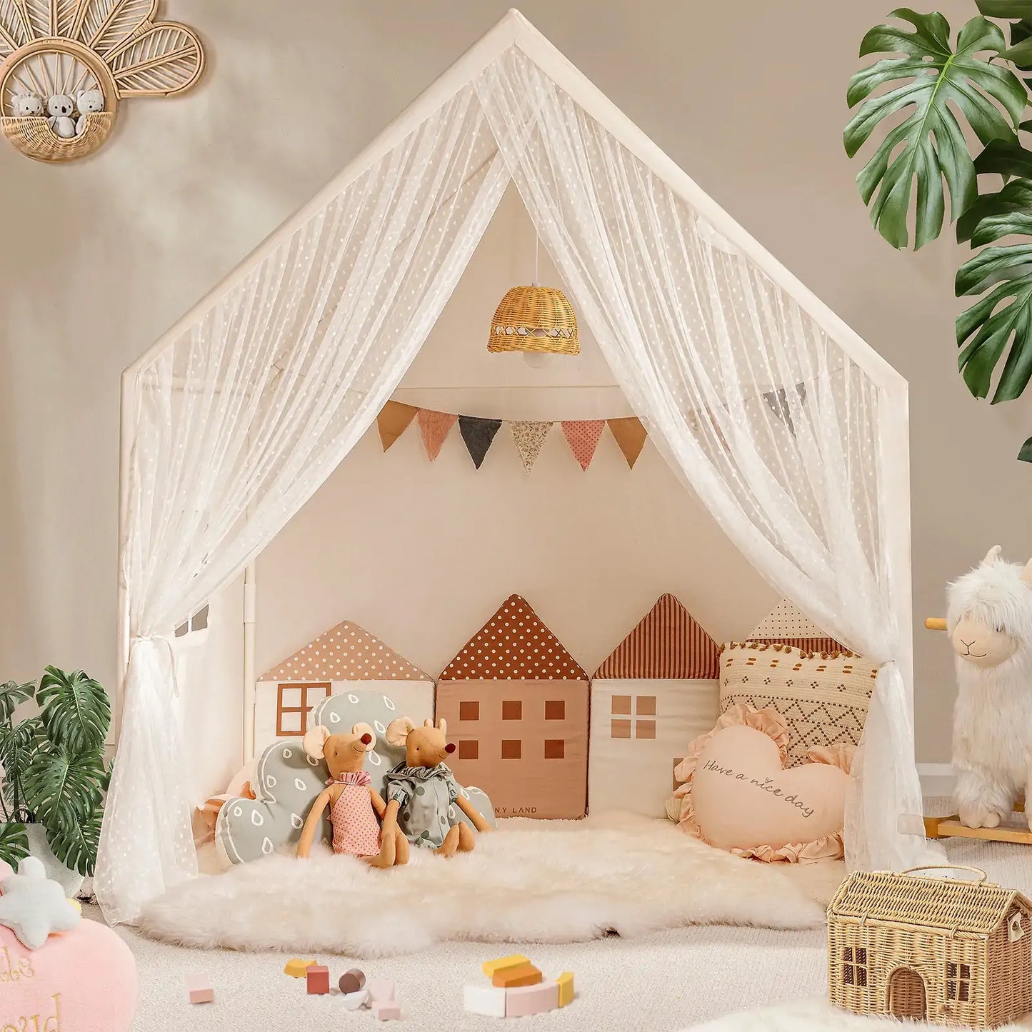 Tiny Land® Large Space Play House with Star Lights