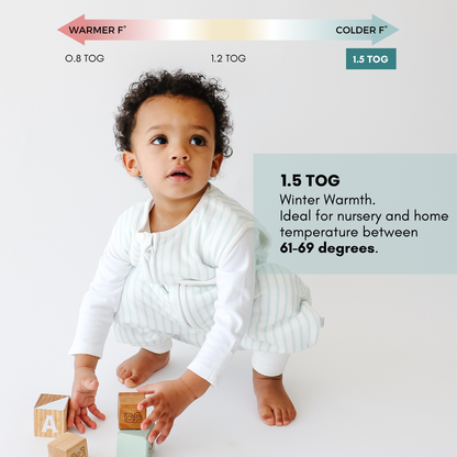 Dreamsuit | Striped Minty Green | 1.5 TOG