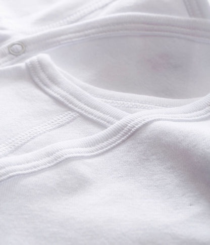 Petit Bateau® Baby Organic Cotton Long Sleeve Crossover  Bodysuit (Pack of 2)