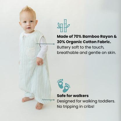 Dreamsuit | Striped Minty Green | 1.5 TOG