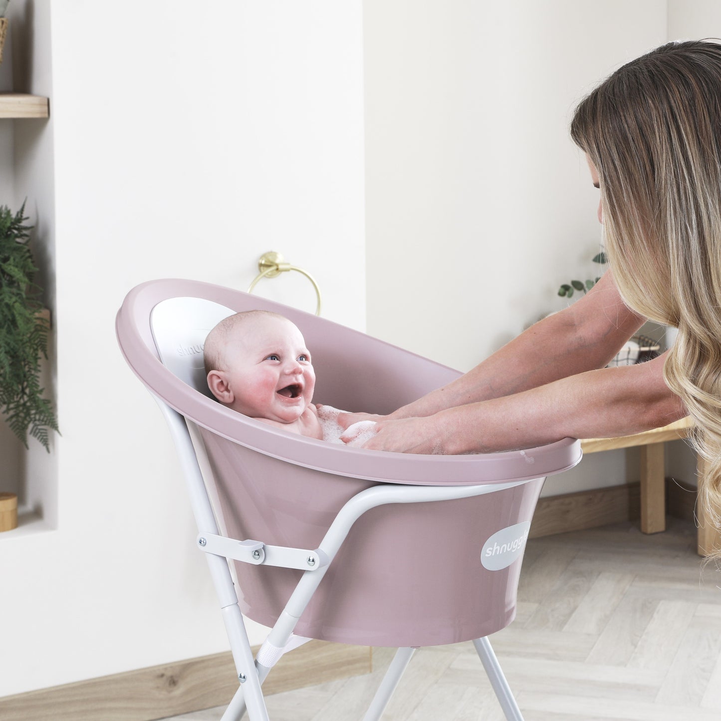 Shnuggle Bath & Change Bundle: Baby Bath & Changing Bundle + Accessories - 6-Piece Set for Cozy Bath & Diaper Time