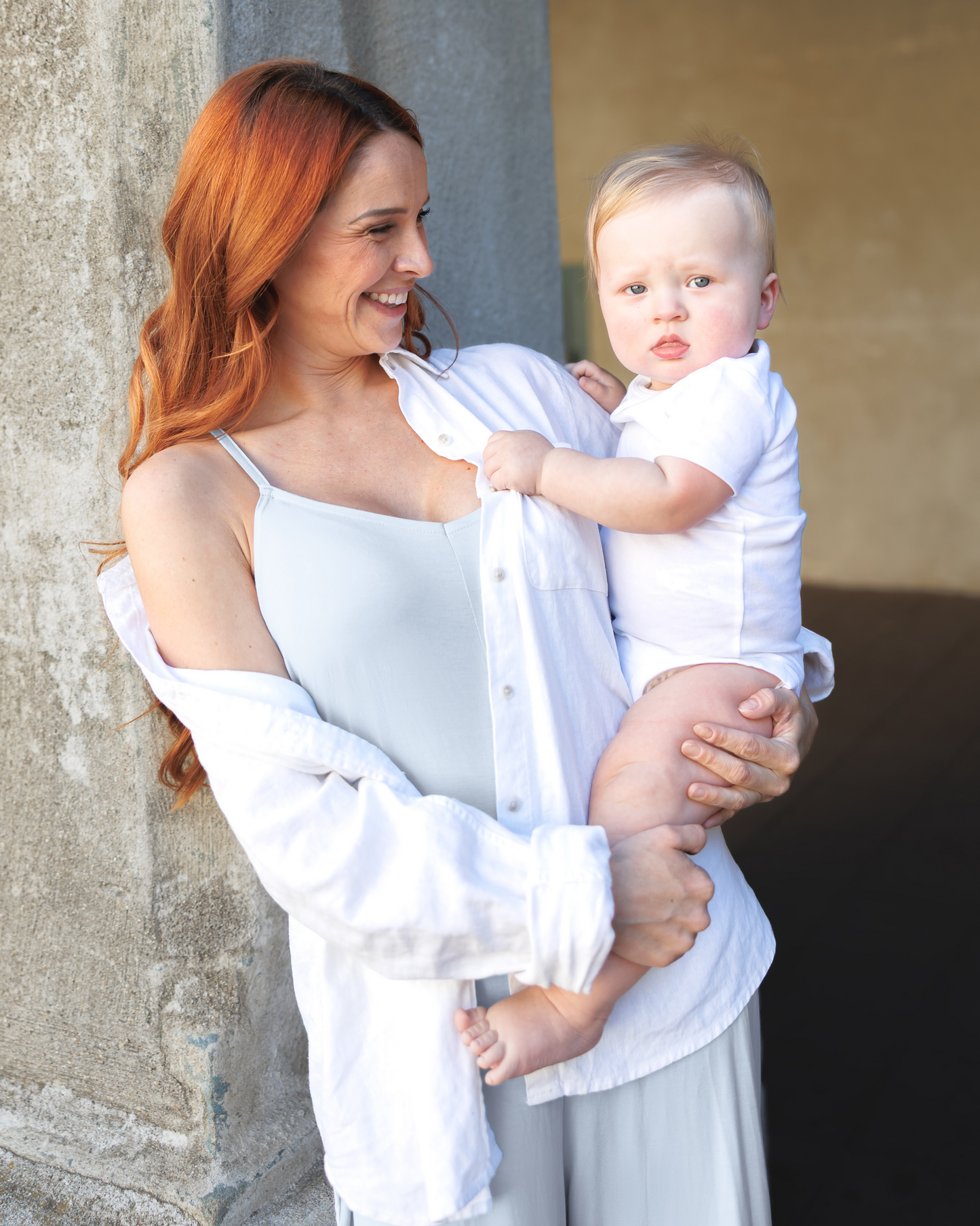 Charlie Maternity & Nursing Romper | French Blue