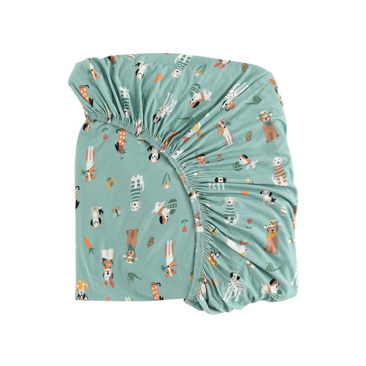 Puppy Egg Hunt (Crib Sheet) - Aquamarine