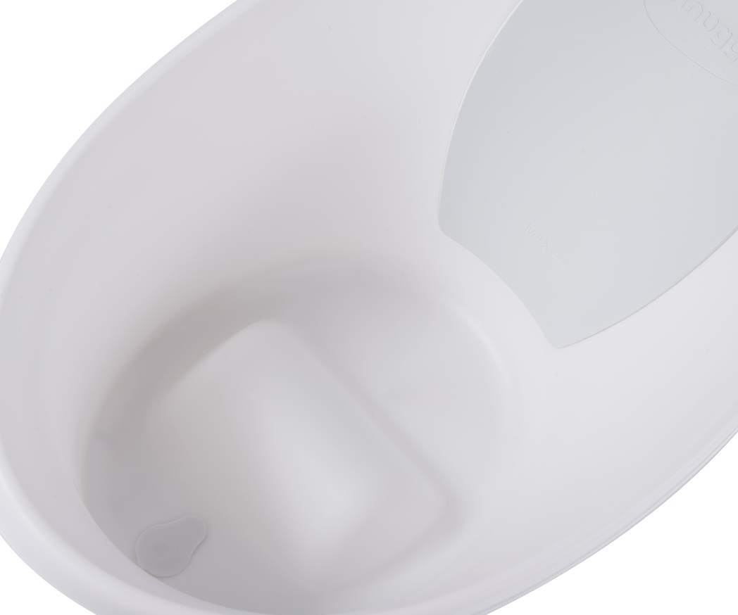 Baby Bathtime Essentials Bundle | Newborn Baby Bath with Support, Rinse Jug, and Ellie Bath Toy Scoop - Taupe