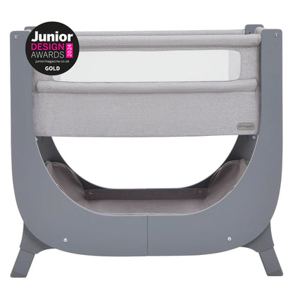 Shnuggle Air Lite Bedside Bassinet | Infant Crib | Height Adjustable Baby Bed with Mattress + 1 Waterproof + 2 White Sheets
