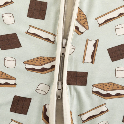 S'more to Love (Convertible Zip Footies) - Blue