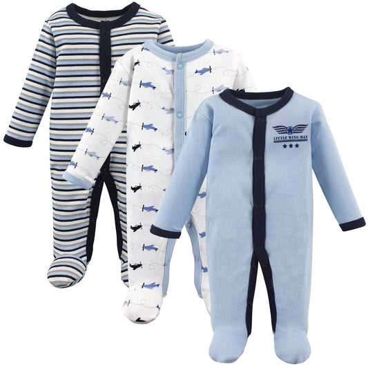 Luvable Friends Cotton Preemie Sleep & Play 3 Pack