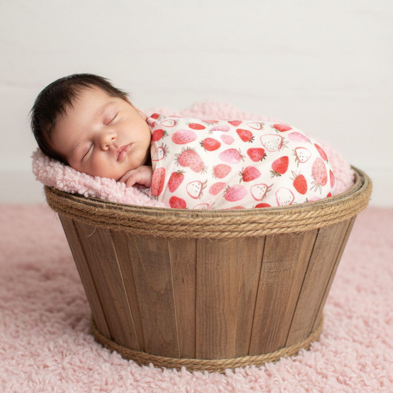 Strawberry Fields Swaddle