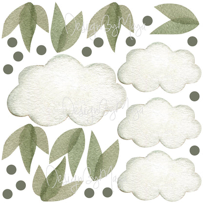 Baby Elephant - Fabric Nursery Wall Art Decals