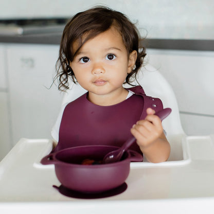 Foodie® Suction Bowls with Lid + Spoon: Assorted Colors