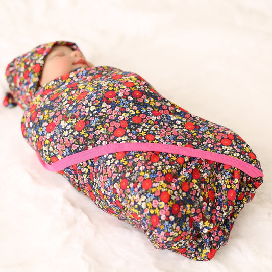 Midnight Petals Swaddle
