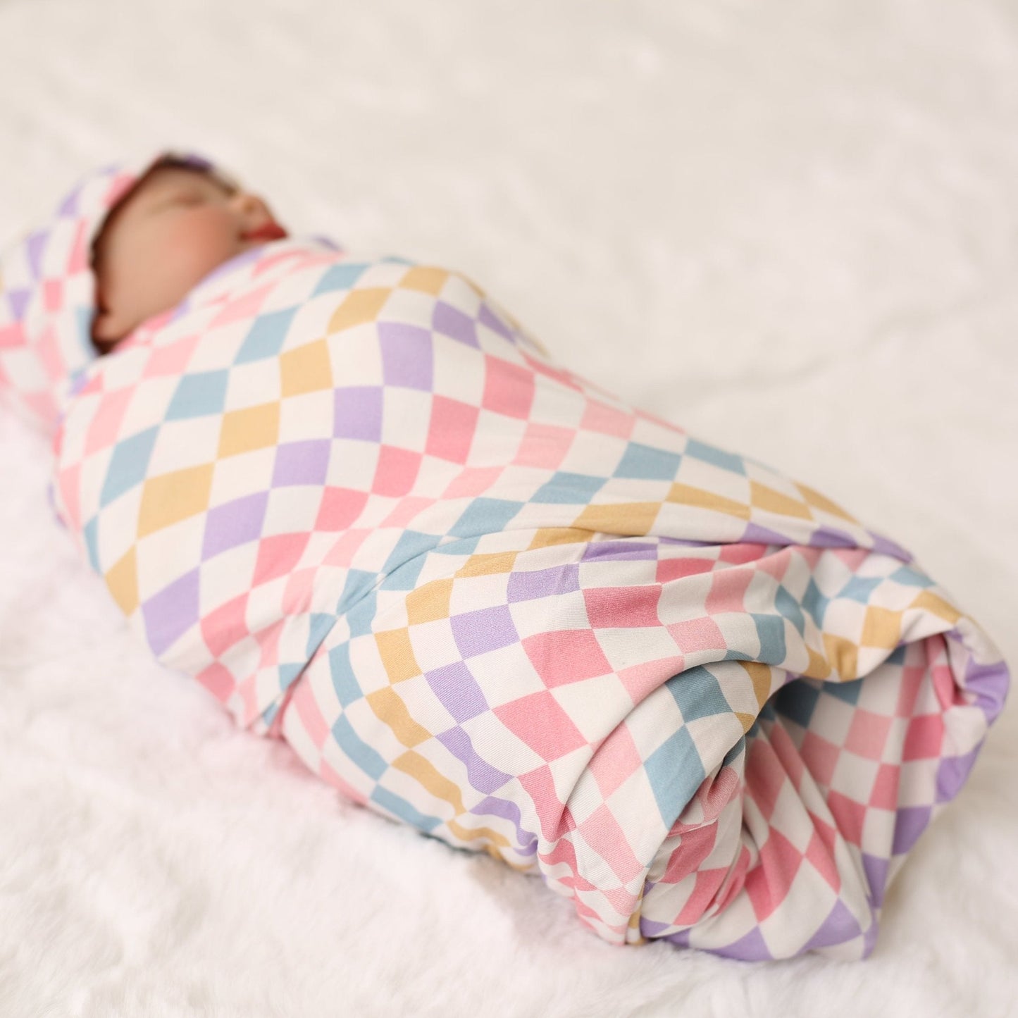 Pastel Checks Swaddle