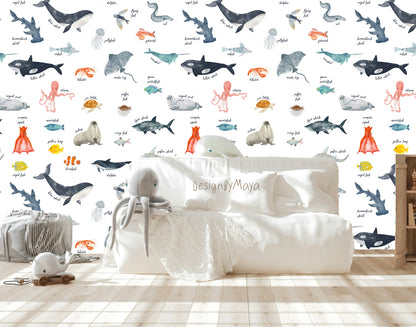 Alphabet Wallpaper - Nursery Wall Decor Wallpapers