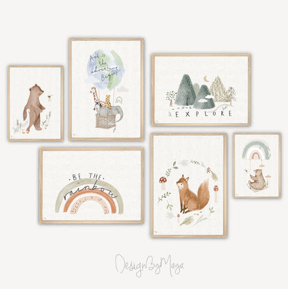 Baby Animals Prints - Luster Paper Nursery Wall Art Prints