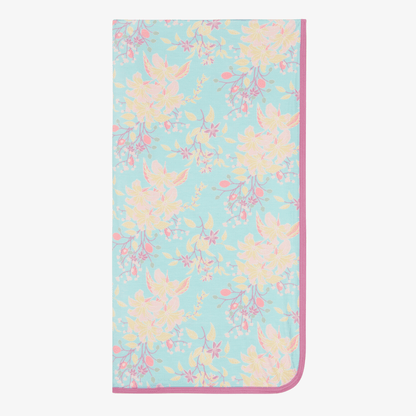 Summer Florals Aqua Swaddle