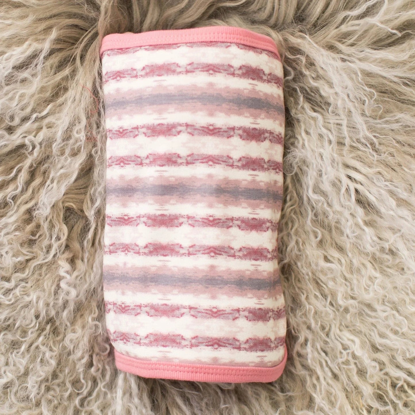 Tye Dye Stripe Rose Swaddle