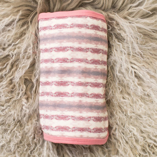 Tye Dye Stripe Rose Swaddle